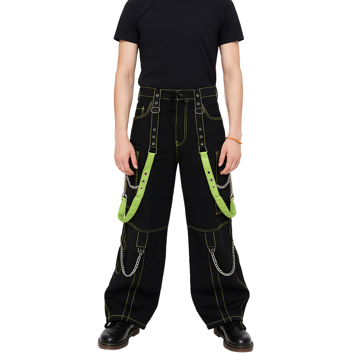 Gothic Bondage Men's Pant Alternative Punk Rock Skater Emo Trouser Pant Shorts
