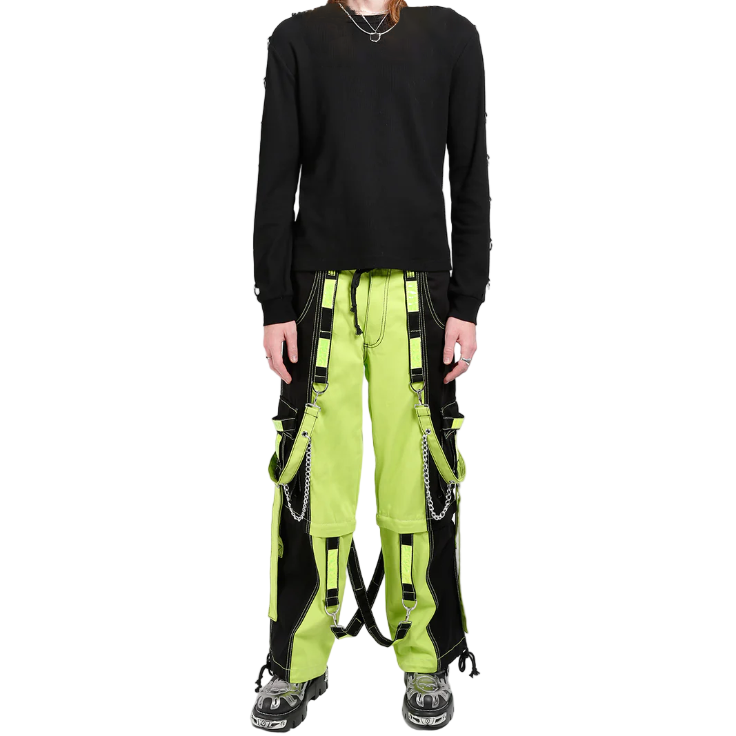 Prime Quality Men Extreme Bondage Limelight Lime Green Skater Gothic Punk Rocker Cyber Goth Steampunk Biker Pant