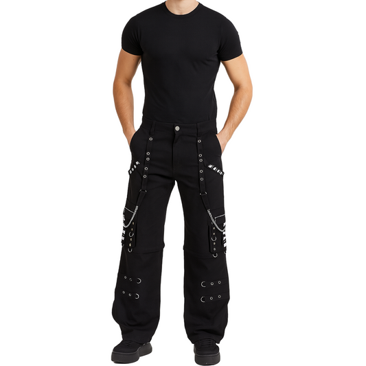 Gothic Bondage Men Pant Alternative Punk Attitude Cyber Rock Emo Trouser Pant Shorts USA