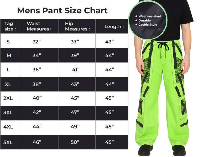 Prime Quality Men Gothic Bondage Pant Alternative Punk Rock Emo Gothic Limelight Symbol Pants/USA