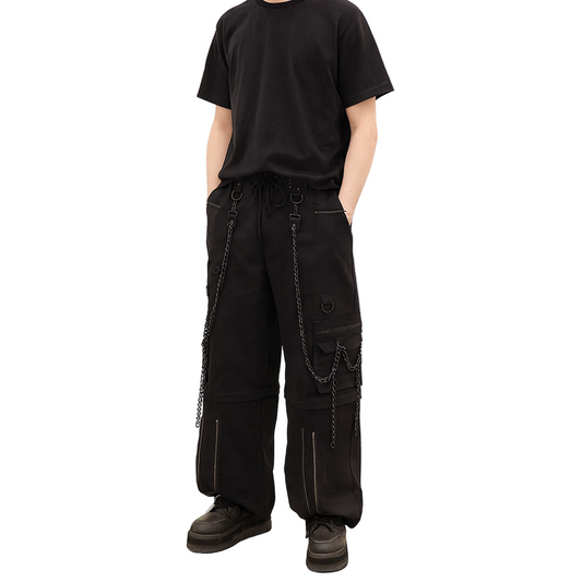 Gothic Bondage Rocker Men Pant Alternative Punk Rock Emo Trouser Pant Shorts/USA