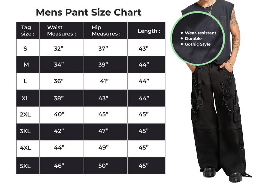 Prime Quality Men Gothic Bondage Pant Alternative Punk Rock Emo Trouser Pant Shorts Gothic Bondage Men Long Pants USA