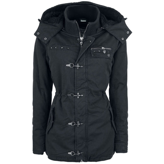 Gothic Winter Jacket black by Rock Rebel