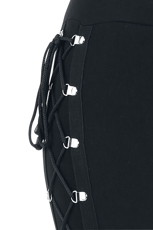 Women's Gothic Style Lace Up Black Leggings