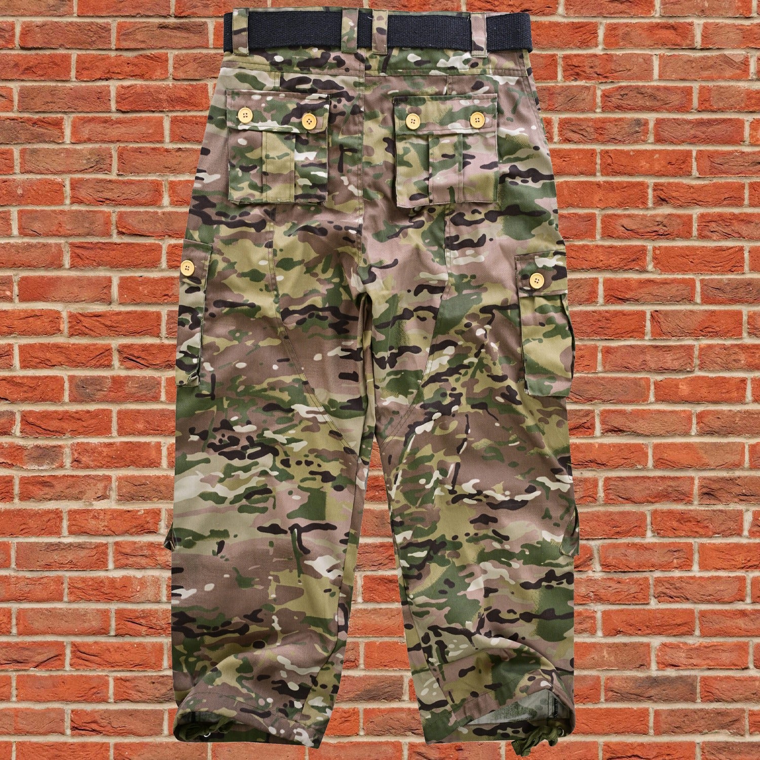 AKARMY Men's Cotton Casual Military Army Camo Combat Work Cargo Pants with 8 Pockets