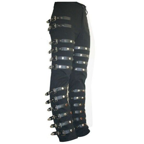 Men Gothic Bad Concert Black Metal Pant Rock Hard Trouser Heavy Pants