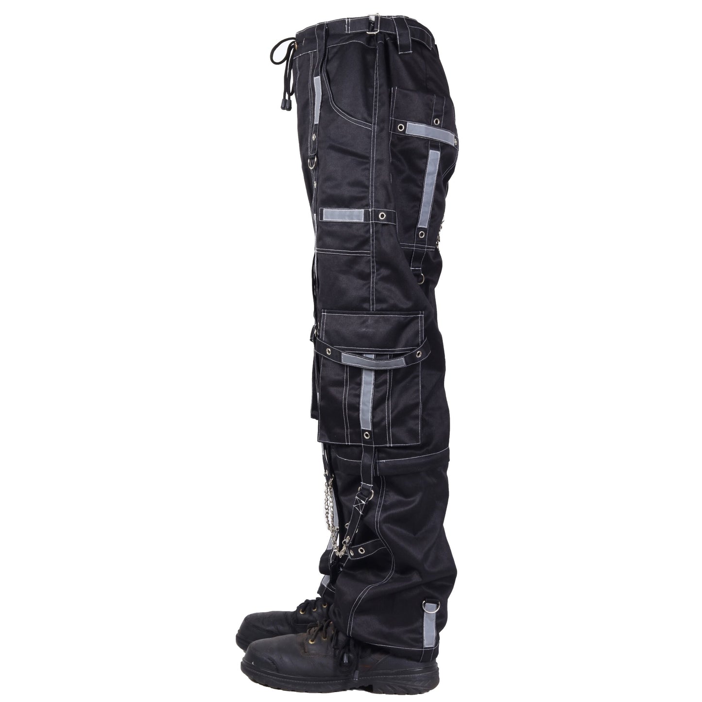 Gothic Bondage Reflective Men Pant Alternative Punk Rock Emo Trouser Pant Shorts