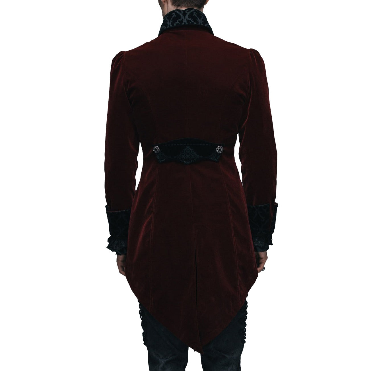 Men's Jacket Coat Red Maroon Velvet Gothic Steampunk Aristocrat