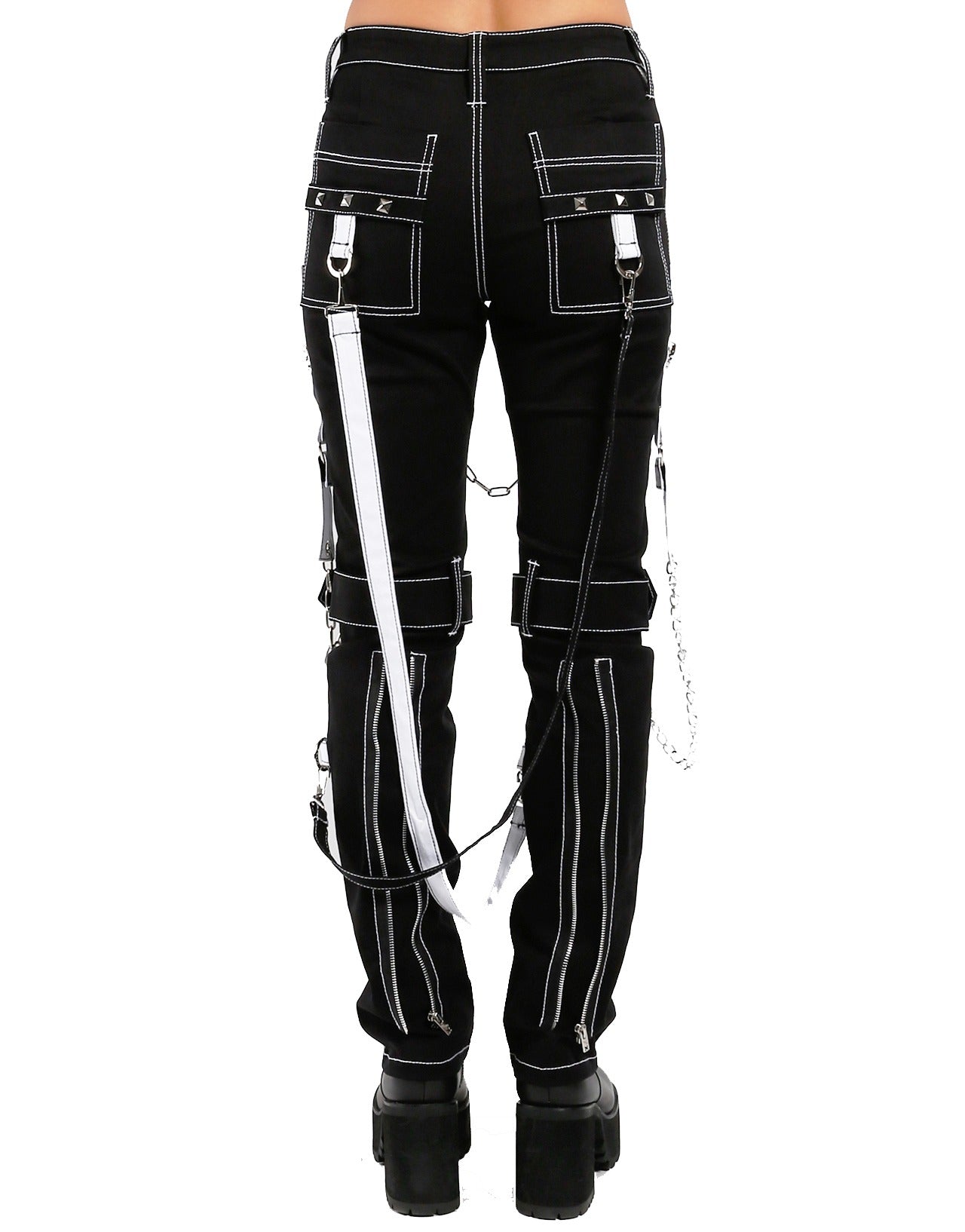 Women Gothic Bondage Raider Tripp Pant Rock Hard Trouser Heavy Weight Emo/Pants
