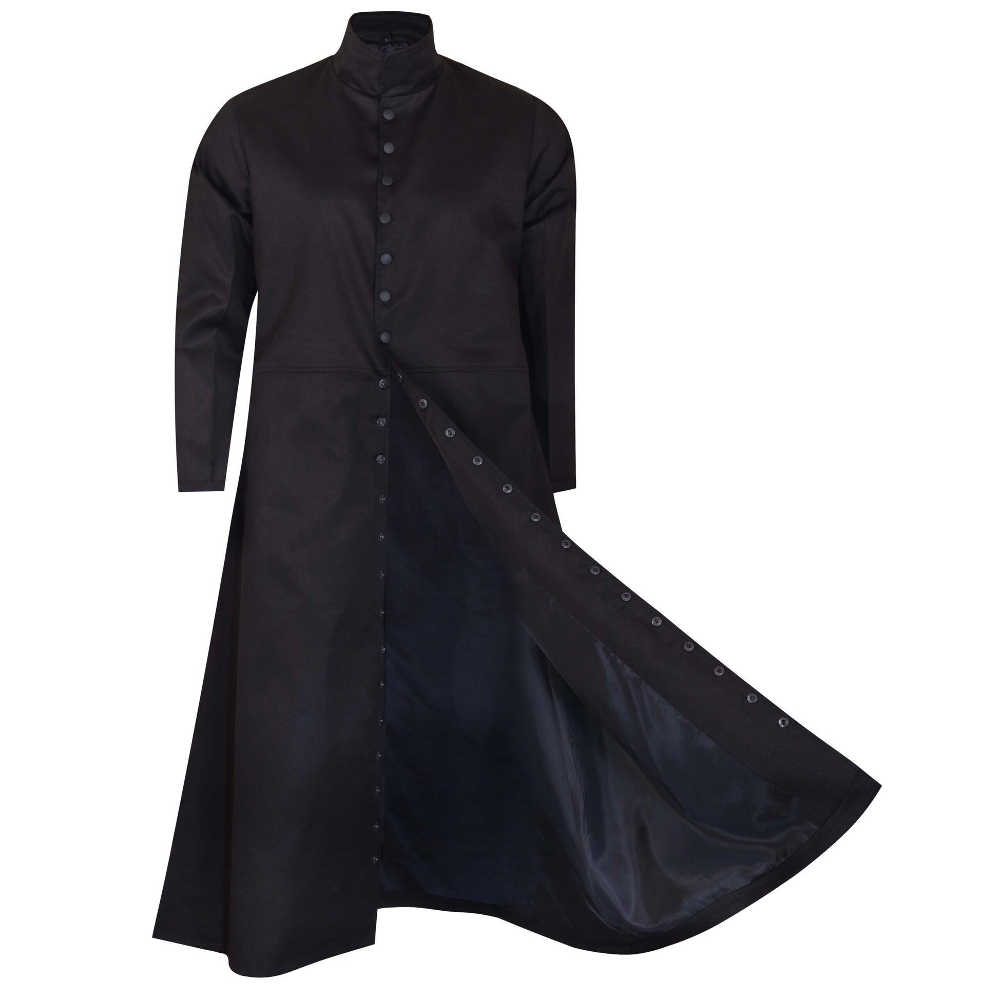 Darkrock Neo Matrix Heavy Duty Cotton Keanu Reeves Black Gothic Cosplay Trench Coat