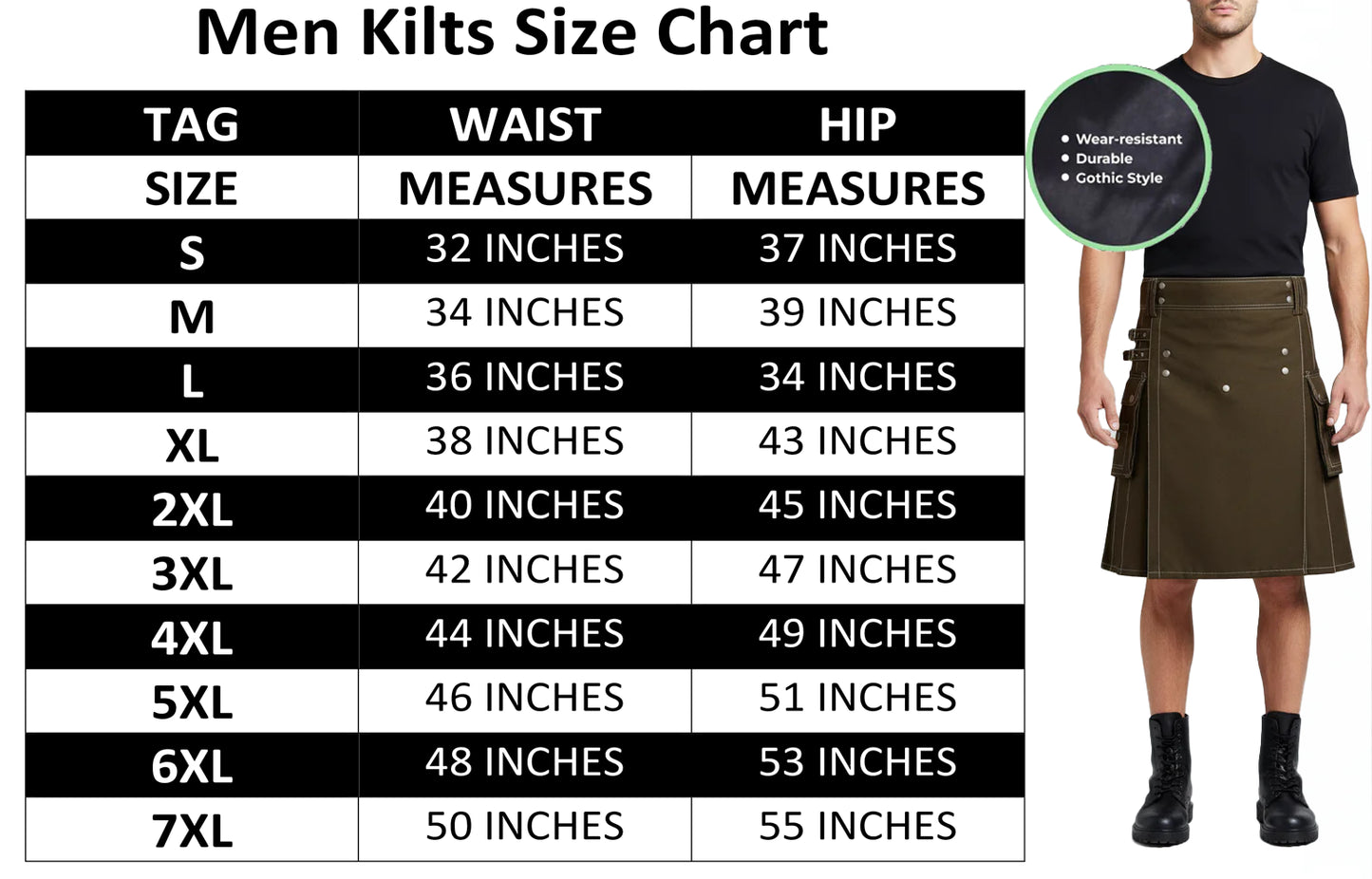 Men's Stylish Brown Wedding Utility Kilt Utility Kilts