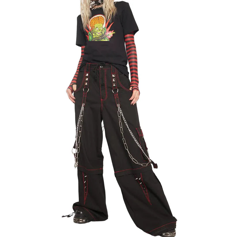 Gothic Extreme Bondage Skater Gothic Punk Rocker Cyber Goth Steampunk Biker Emo Black Dagger Trouser Pant Shorts USA