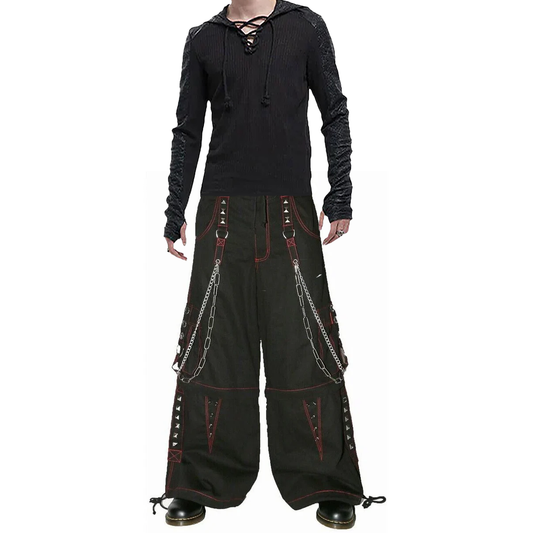 Gothic Extreme Bondage Skater Gothic Punk Rocker Cyber Goth Steampunk Biker Emo Black Dagger Trouser Pant Shorts USA