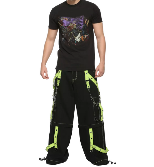 Prime Quality Handmade Gothic Bondage Men Pant Alternative Punk Rock Limelight Symbol Emo Trouser Pant Shorts USA
