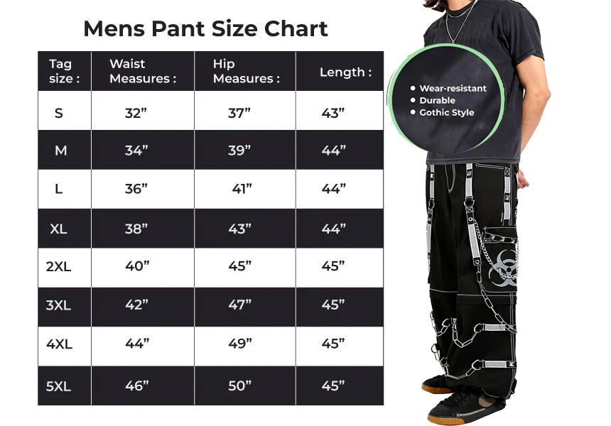 Prime Quality Men Gothic Bondage Reflective Men Street Walker Pant Alternative Punk Rock Emo Trouser Pant Shorts