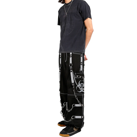 Prime Quality Men Gothic Bondage Reflective Men Street Walker Pant Alternative Punk Rock Emo Trouser Pant Shorts