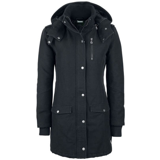 Gothic Ladies Parka Winter Jacket black