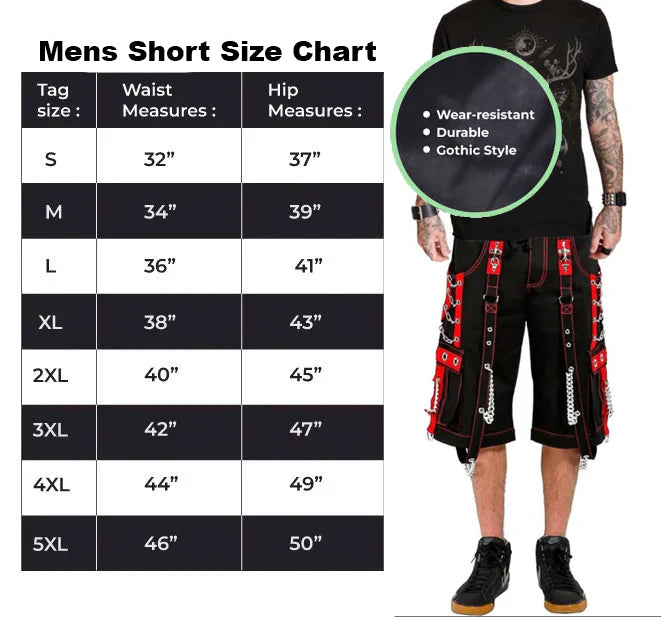 Gothic Mens Rough Rider Shorts