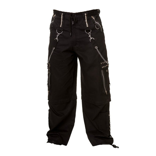 Gothic Men Black Chrome Trousers Punk Rock Studs Metal /Chain Trouser
