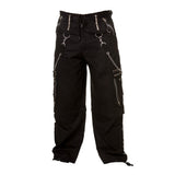 Gothic Men Black Chrome Trousers Punk Rock Studs Metal /Chain Trouser