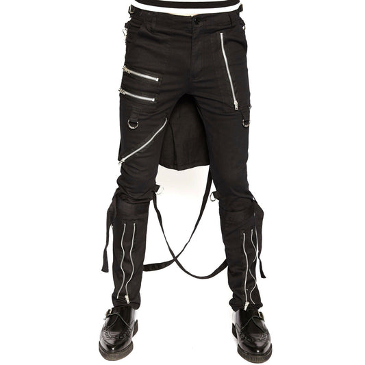 Extreme Bondage Gothic Punk Rocker Cyber Goth Steampunk Biker Pants/Emo