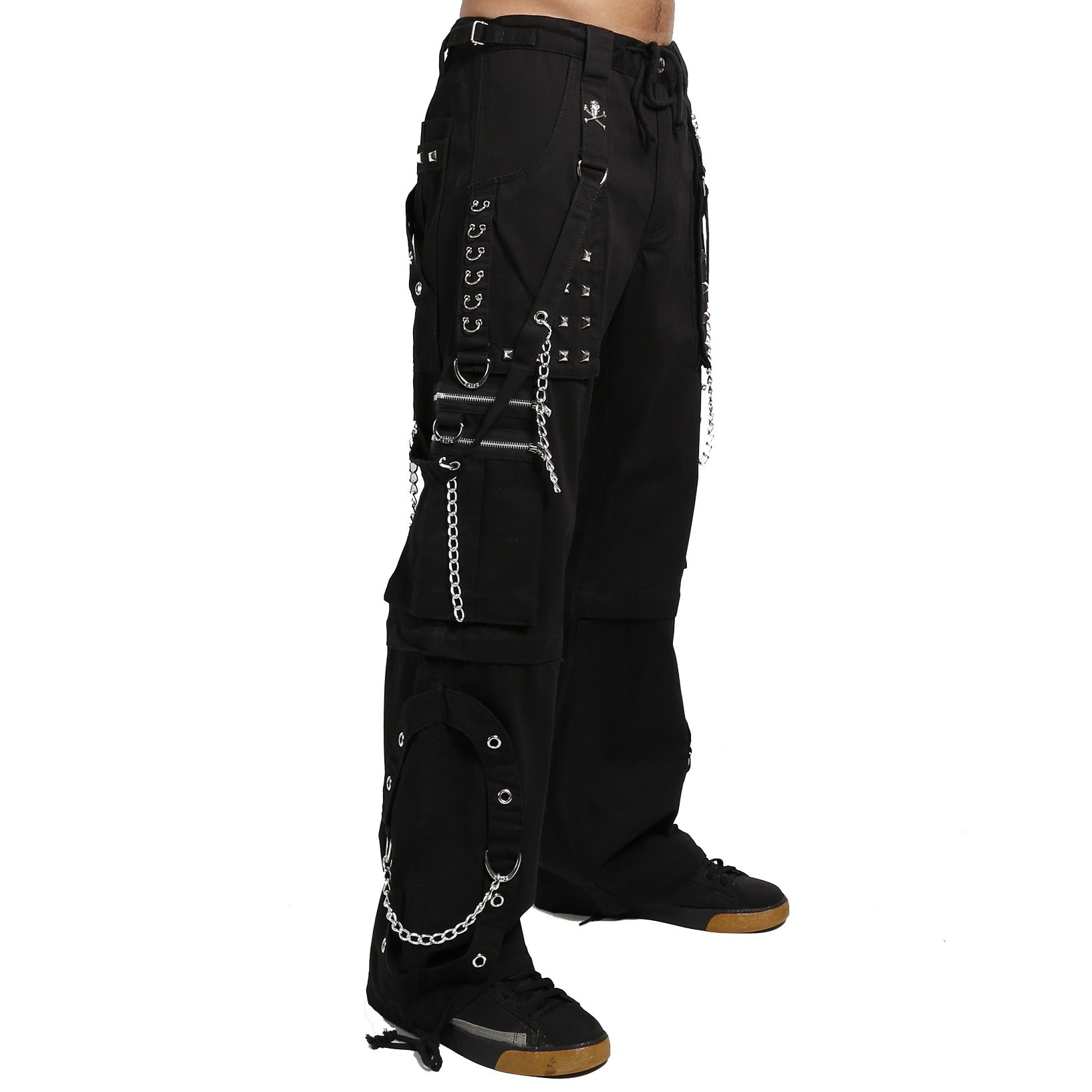 Women's Gothic Bondage Step Pant Rock Hard Trouser Heavy Weight Pant Emo/ Pants