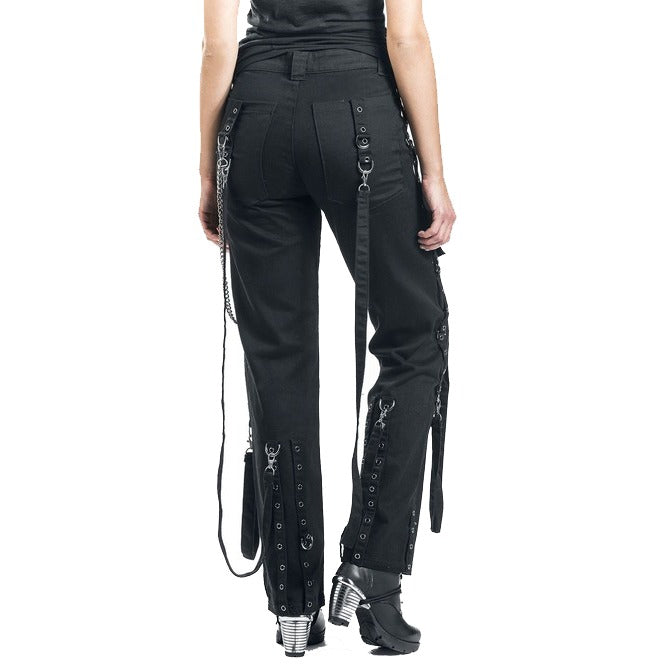 Women,s Gothic Pant Steampunk Style Chains Buckles Pant