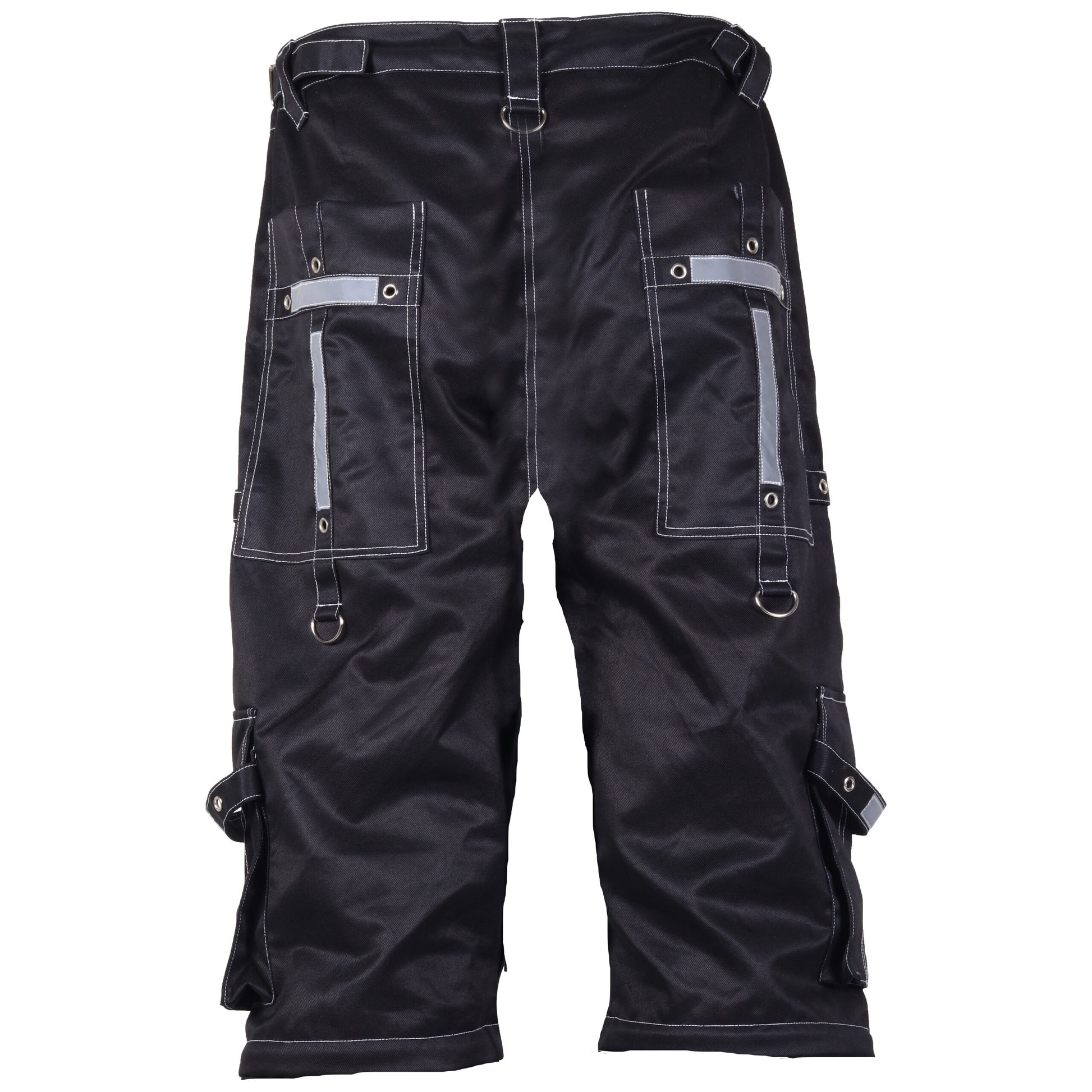 Gothic Bondage Reflective Men Short Alternative Punk Rock Emo Shorts