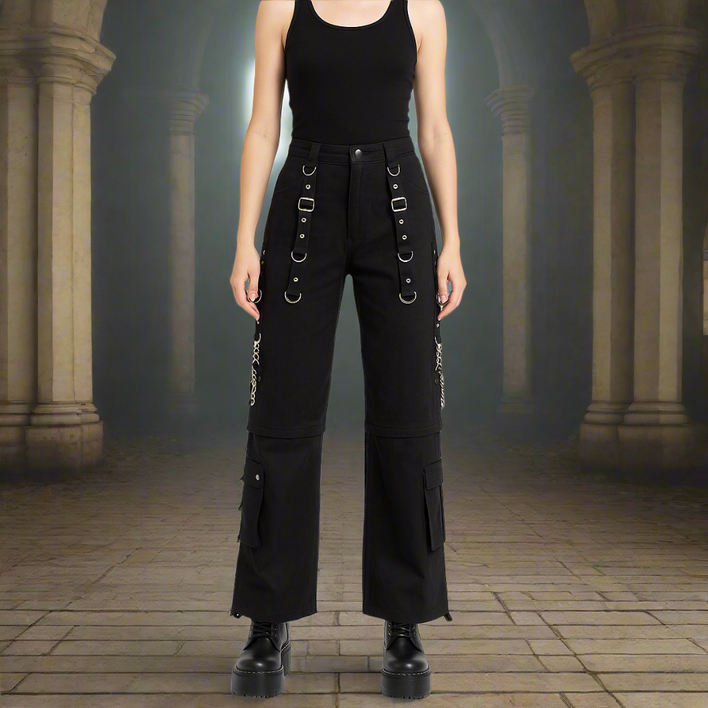 Gothic Men Gothic Paimon Bondage Pants
