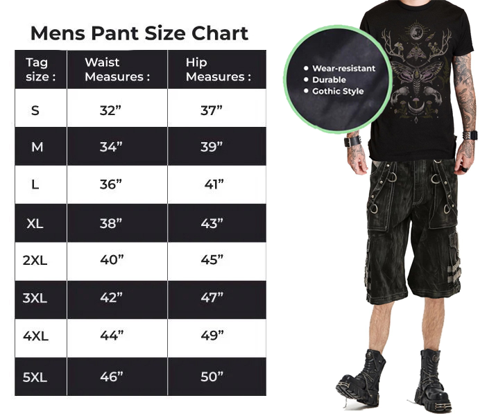 Gothic Black Amp Grey Overdyed Zip Off Shorts