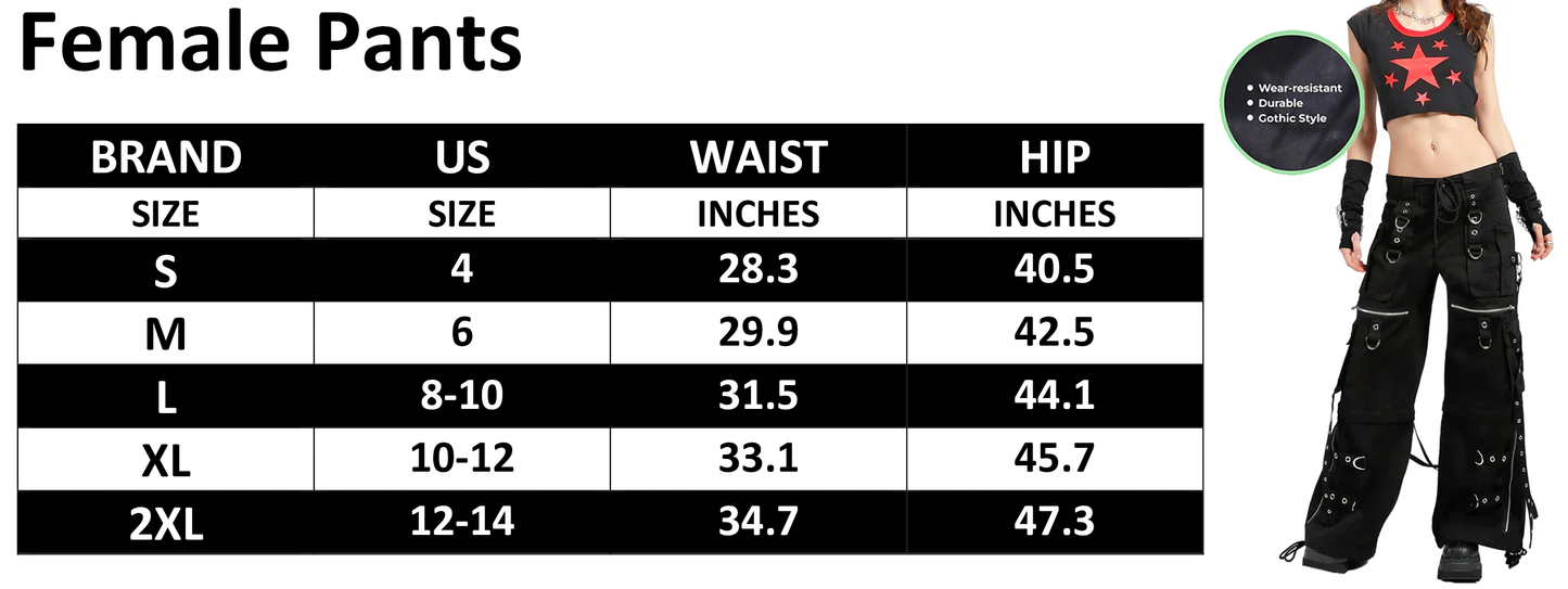 Women's X-Strap Zip Off Pant Black