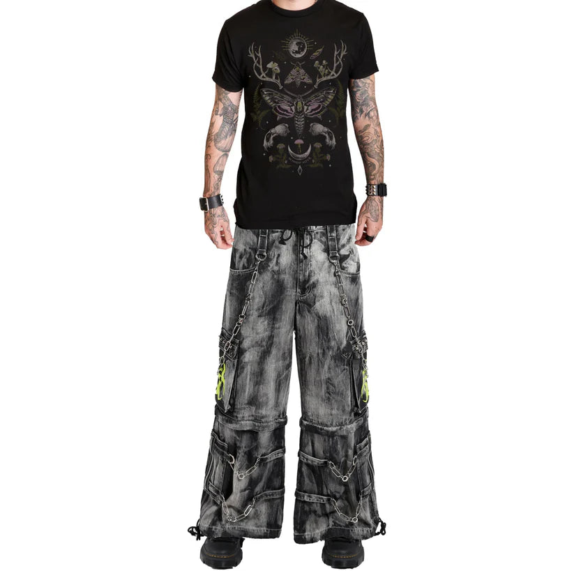Gothic Men's Biohazard Black Denim Storm Wash Pant