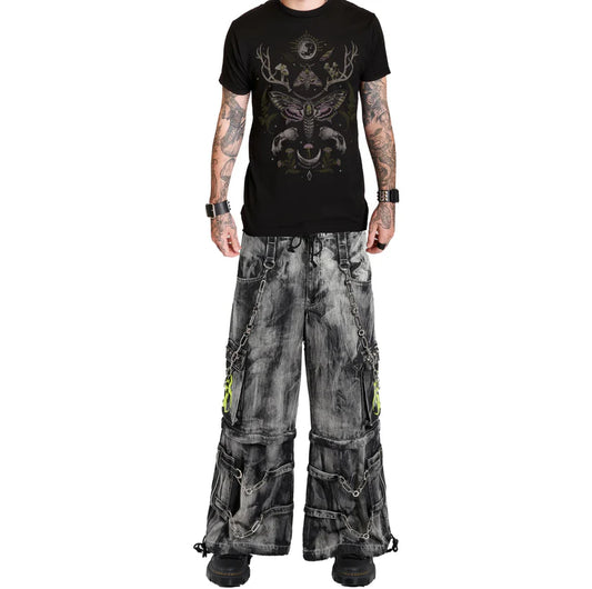 Gothic Men's Biohazard Black Denim Storm Wash Pant