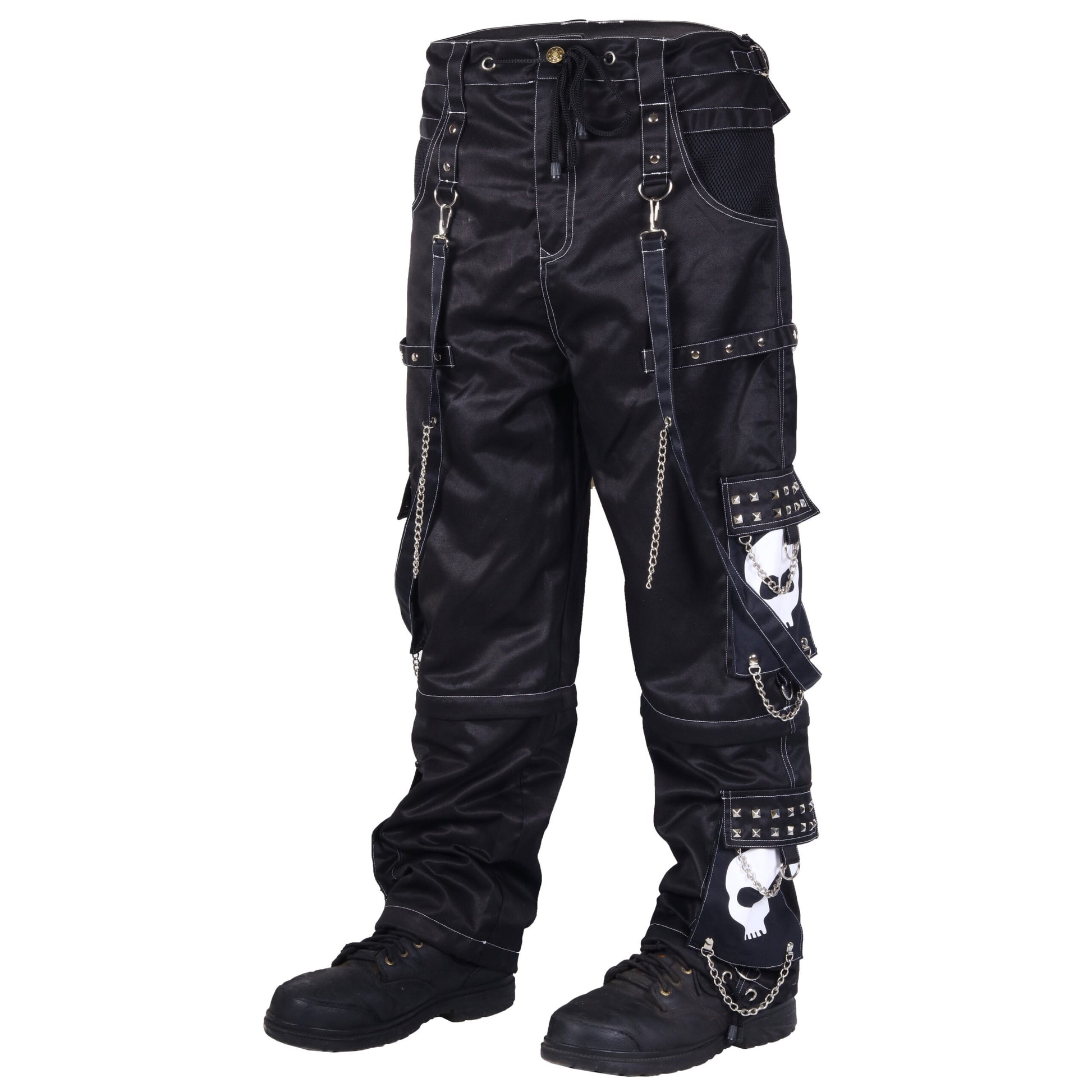 Gothic Bondage Black Big Skull Men Pant Alternative Punk Rock Emo Trouser Pant Shorts/Usa