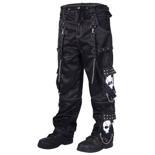 Gothic Bondage Black Big Skull Men Pant Alternative Punk Rock Emo Trouser Pant Shorts/Usa