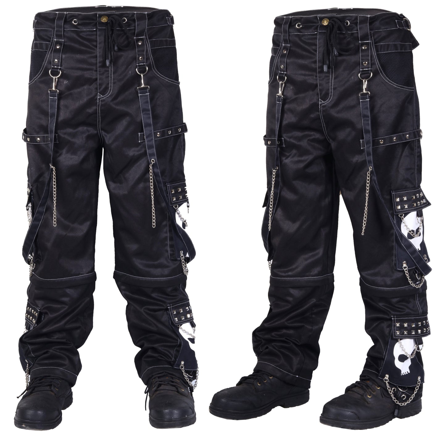 Gothic Bondage Black Big Skull Men Pant Alternative Punk Rock Emo Trouser Pant Shorts/Usa