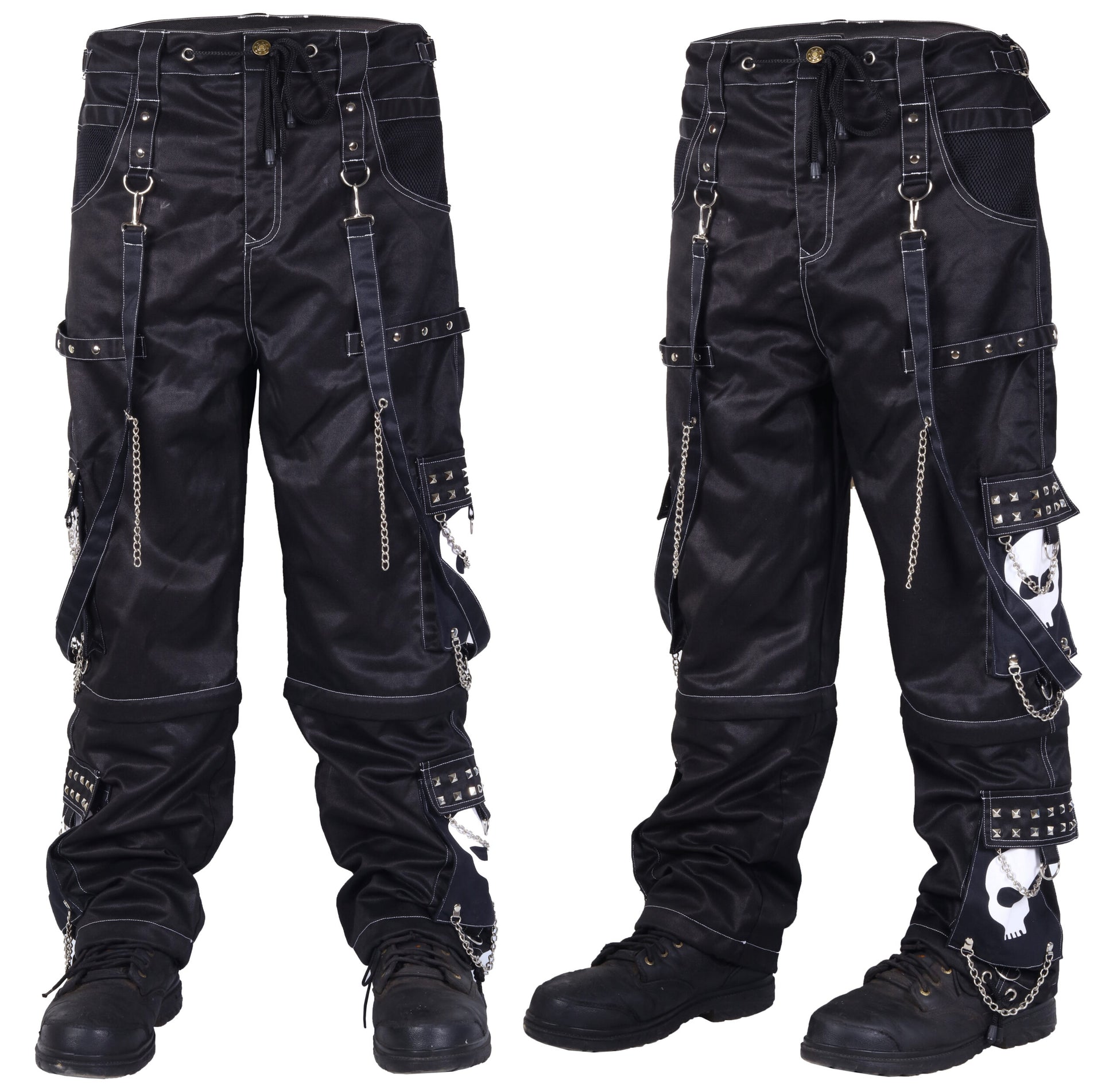 Gothic Bondage Black Big Skull Men Pant Alternative Punk Rock Emo Trouser Pant Shorts/Usa
