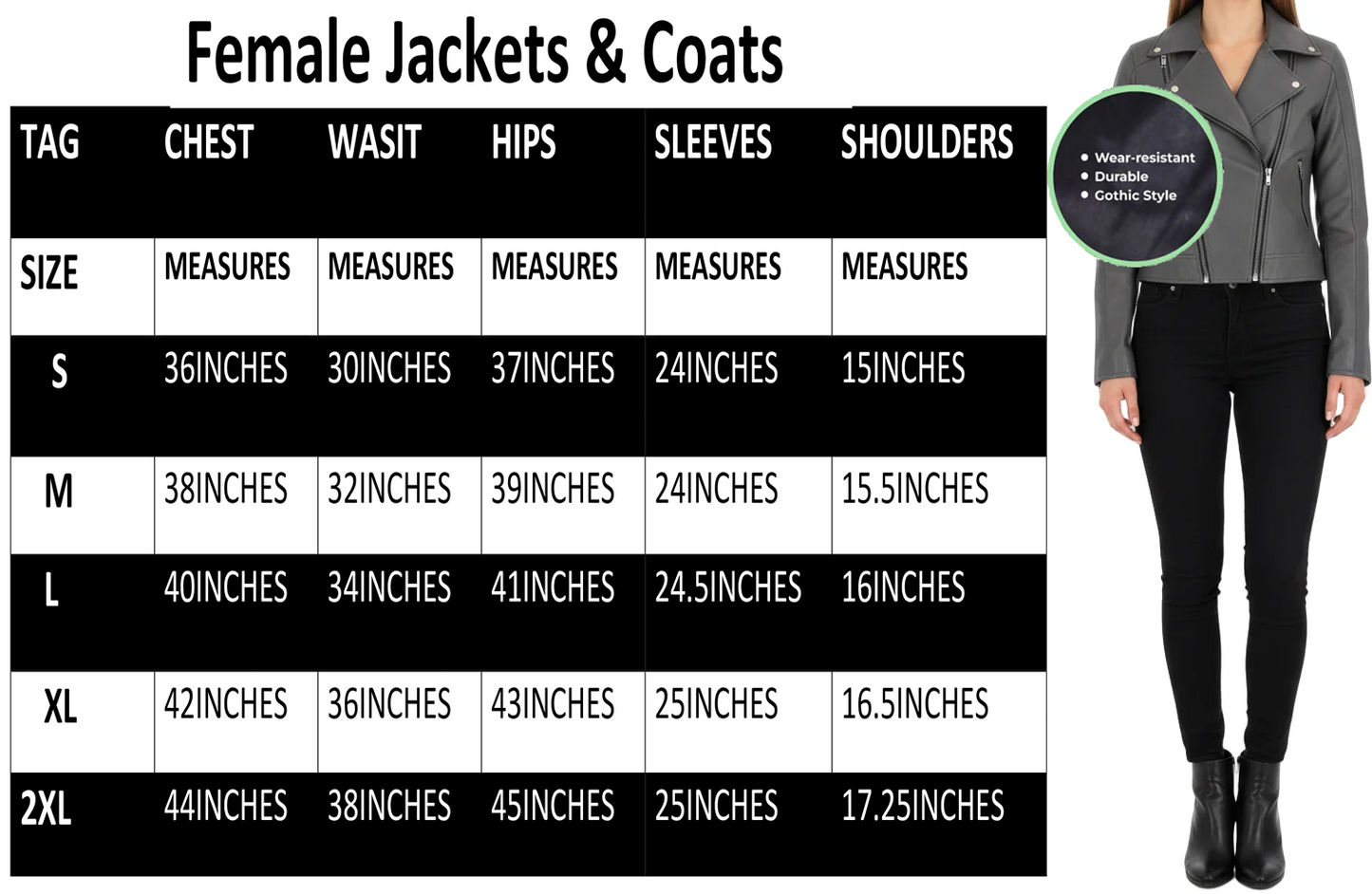 Women's Black Slim Fit Biker Style Moto Faux Leather Jacket