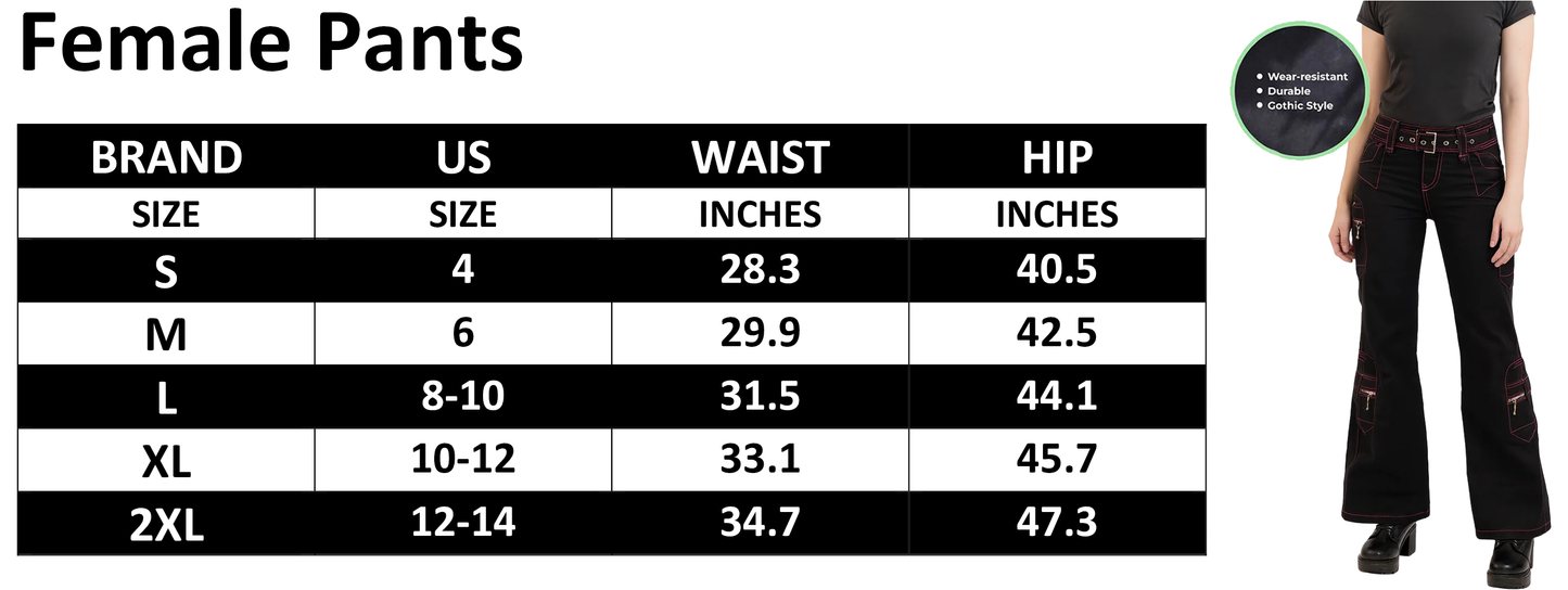 Women's Handmade Chains Black Rhinestones Gothic Punk Buckles Enigma Pant Emo Pink Pants Straps Baggy Pants