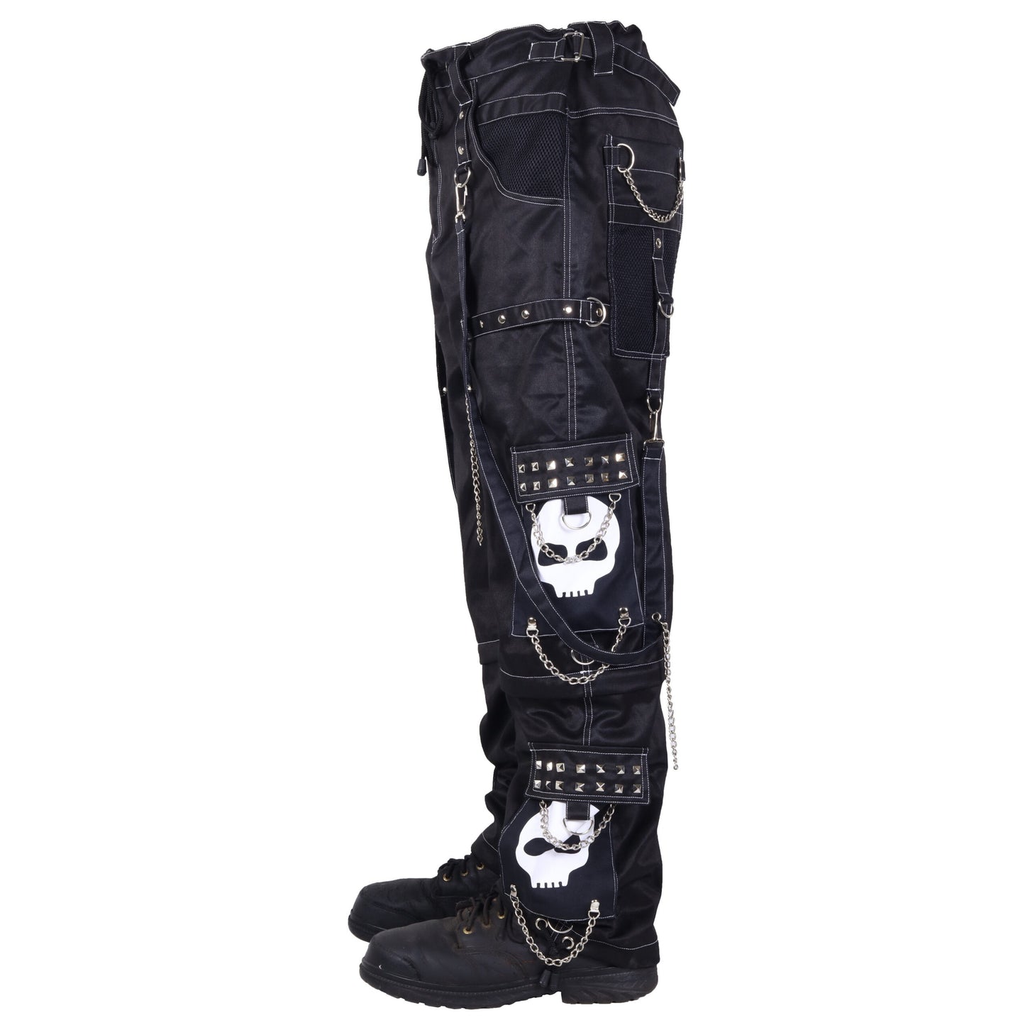 Gothic Bondage Black Big Skull Men Pant Alternative Punk Rock Emo Trouser Pant Shorts/Usa