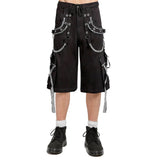 Gothic Men's Peep Dark Street Shorts White