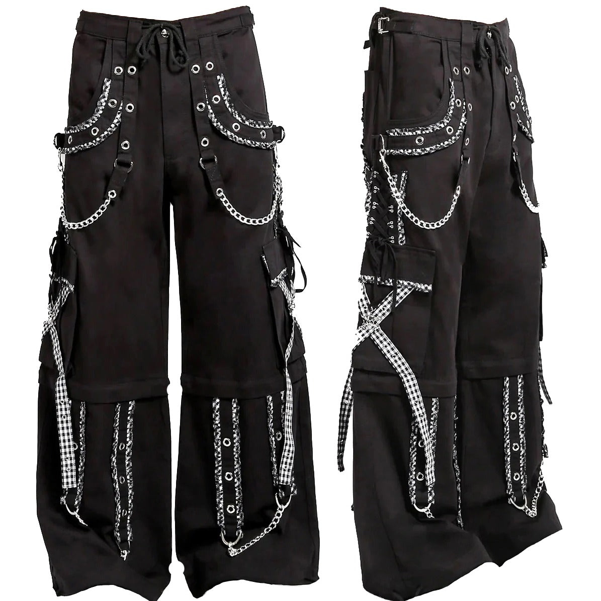 Gothic Men's Peep Dark Street Pant White