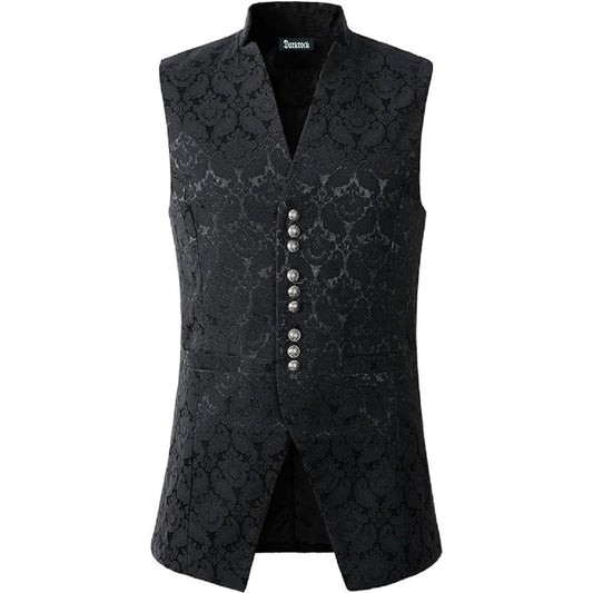 Prime Quality Handmade Black Men's Victorian Suit Vest Steampunk Gothic Waistcoat