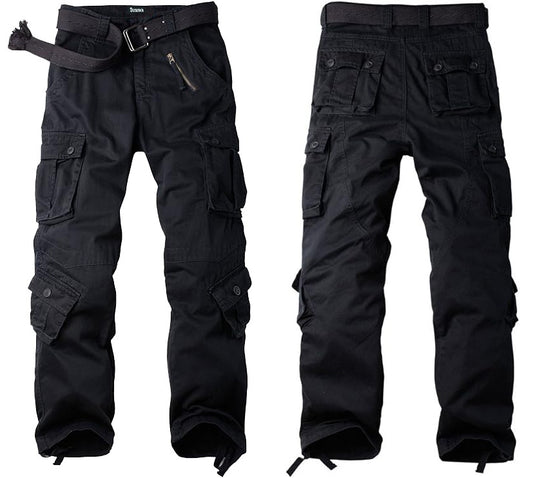 AKARMY Men's Cotton Casual Military Army Camo Combat Work Cargo Pants with 8 Pockets