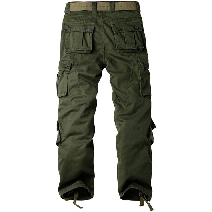 AKARMY Men's Cotton Casual Military Army Camo Combat Work Cargo Pants with 8 Pockets