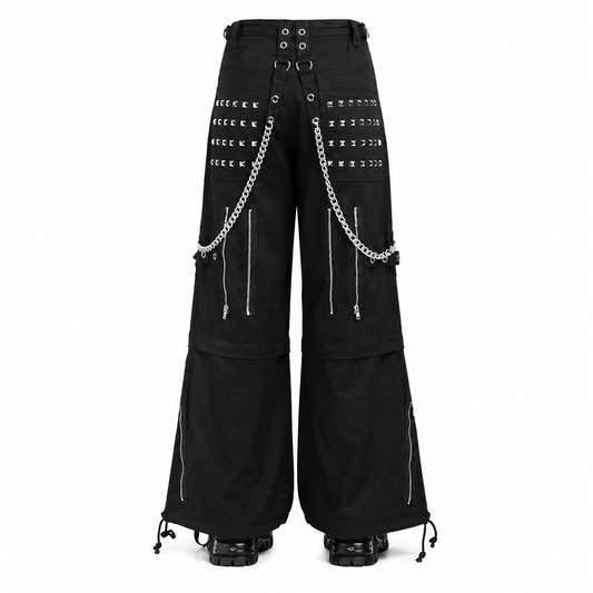 Gothic Men Black Goth Monster Studs Goth Punk Rock Pants