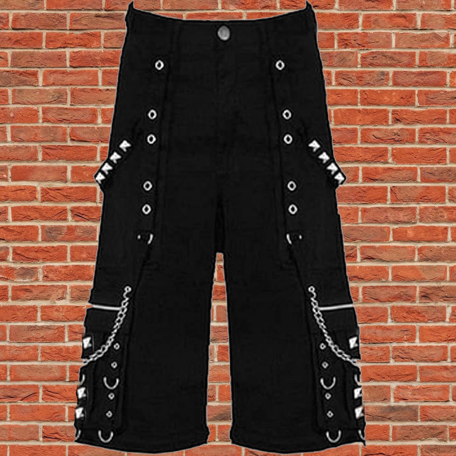 Gothic Bondage Men Short Alternative Punk Attitude Cyber Rock Emo Shorts/USA