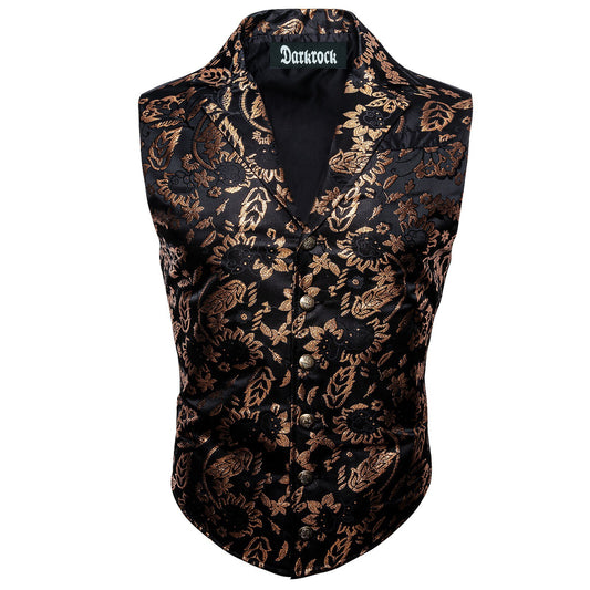 Gothic Men's Victorian Suit Vest Steampunk Waistcoat