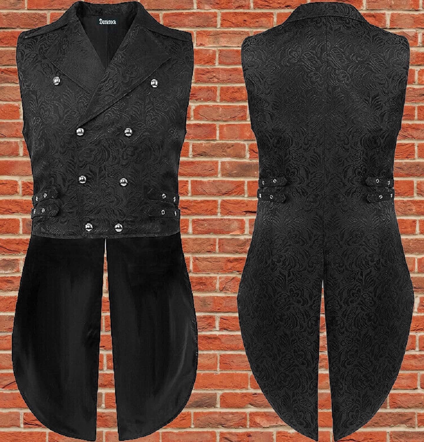 Mens Steampunk Vintage Tailcoat Jacket Gothic Victorian Frock Coat Uniform Coat