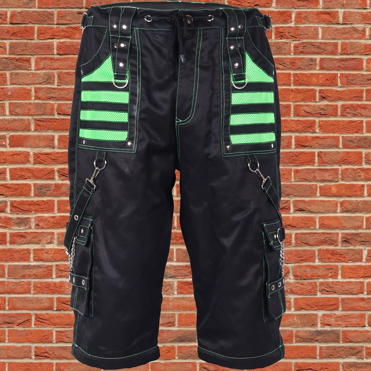 Extreme Bondage Skater Gothic Punk Rocker Cyber Goth Steampunk Biker Shorts